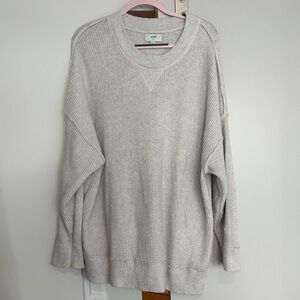 Aerie Gray Ribbed Sweater